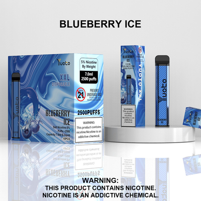 Оптовая продажа Vape Pen 2022 Новый дизайн Одноразовый испаритель с самой низкой ценой 7 мл E-Liquid 1200 мАч Аккумулятор Blueberry Ice