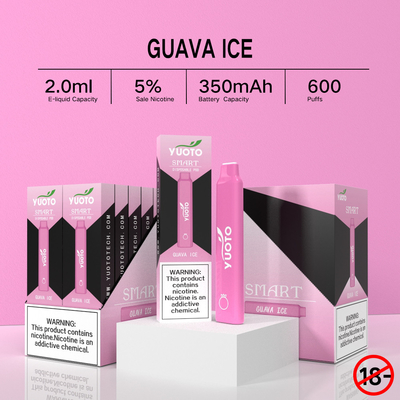 Vaper к курению Guava системы стручка Yuoto умного устранимого морозит 600 слоек 12 цвета