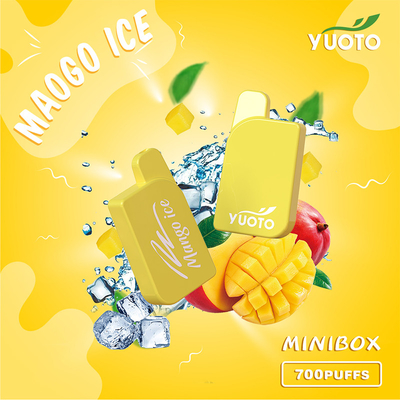 слоек коробки 700 Yuoto никотина 2% 5% входной сигнал 3.6V Voitage Vape мини устранимый