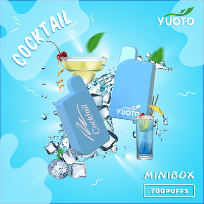 слоек коробки 700 Yuoto никотина 2% 5% входной сигнал 3.6V Voitage Vape мини устранимый