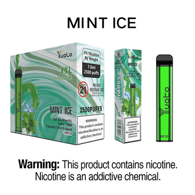 Куря Yuoto XXL 2500 сопит сок соли 7.0ML e никотина Vape 5% устранимый