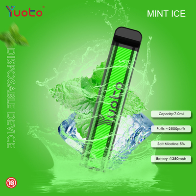 Yuoto 2500 слоек 23 вкусов 7 ML емкости лед мяты емкости батареи 1200 mAh