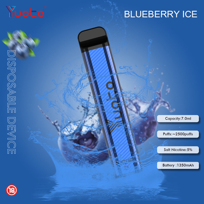 Yuoto 2500 слоек 23 вкусов 7 ML емкости лед мяты емкости батареи 1200 mAh