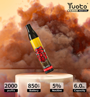 Популярное Yuoto 2000 сопит ручка Vape E-сигарет сока 850mAh катушки 6ml e сетки vape Vape устранимая