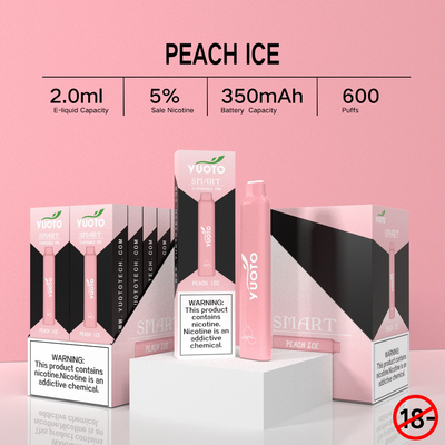 2022 новых приходя множественных Fruity вкуса Yuoto умные 600 сопят ручка Vape никотина 5% устранимая