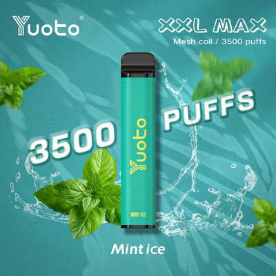 Новый Yuoto XXL MAX 3500 Puffs Одноразовая катушка Vape с мятой, слоеная мята со вкусом льда