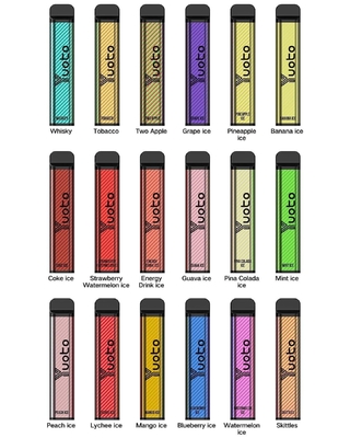 XXL 2500 затяжек Одноразовый испаритель Vape 1200 мАч Аккумулятор 7,0 мл Ejuice 0% 2% 5% Никотин от Yuoto Original Factory