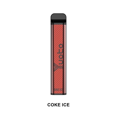 Электронная сигарета Yuoto xXL 2500 затяжек одноразовая Vape Coke Ice 7 мл стильный внешний вид