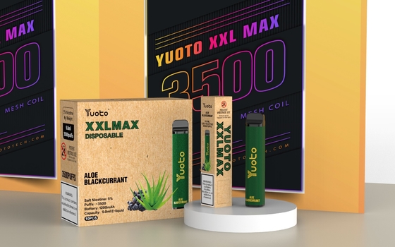 Яблочный аромат Yuoto xxl Max 3500 Puffs Одноразовые Vape e Сигарета Сетка Катушки Кожаная поверхность 9 мл