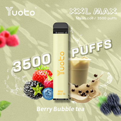 вкус ягодного чая с пузырьками Yuoto xxl Max 3500 Puffs Одноразовые Vape оптом i vape Mesh Coils Кожаная поверхность 9 мл