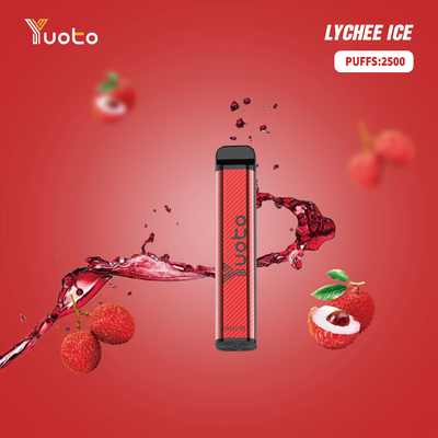 Yuoto XXL 2500 Puffs одноразовая ручка Vape Lichee ice с 7 мл E-Liquid Быстрая доставка Дубай