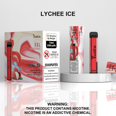 Yuoto XXL 2500 Puffs одноразовая ручка Vape Lichee ice с 7 мл E-Liquid Быстрая доставка Дубай