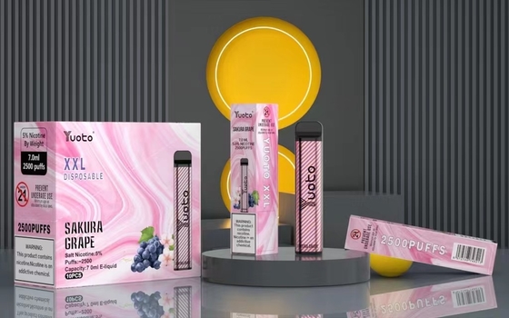 Одноразовые Vape Pod 2500 Puffs Banana Flavor Yuoto XXL 7,0 мл Ejuice 1200 мАч Аккумуляторная батарея Китайская фабрика