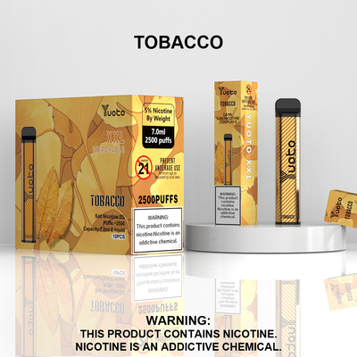 Одноразовые Vape Pod 2500 Puffs Banana Flavor Yuoto XXL 7,0 мл Ejuice 1200 мАч Аккумуляторная батарея Китайская фабрика