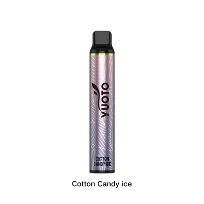 Yuoto 3000 Puffs Cotton Candy Ice Одноразовый набор Vape 50 мг никотина 1350 мАч Аккумулятор