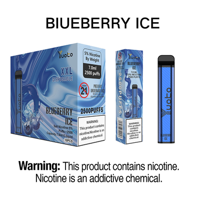 Yuoto 2500 Puffs Flavors Pen Kit 23 вкуса 5% 1200 мАч Аккумулятор Одноразовая мята Ice Популярный в Индии