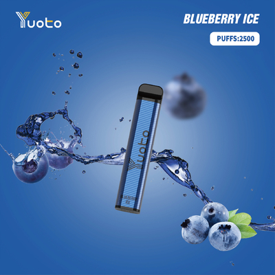 Yuoto 2500 Puffs Flavors Pen Kit 23 вкуса 5% 1200 мАч Аккумулятор Одноразовая мята Ice Популярный в Индии