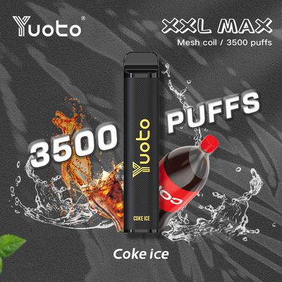 Оптовая продажа MSDS 3500puffs Одноразовая ручка Vape 2022 Новый дизайн Одноразовая сетчатая катушка испарителя 14 мл E-Liquid Coke Ice