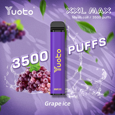 никотин XXL МАКС 3500 5% 2% сопит катушка сетки льда виноградины Yuoto устранимая Vape