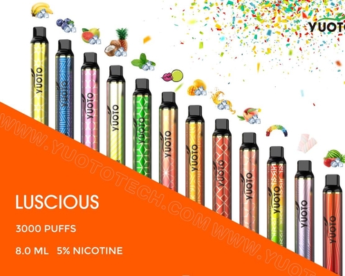 Горячие продажи продают стручок оптом Vape сигареты 3000 слоек устранимый e Vape Yuoto набора стартера стручка ручки Vape Luscious электронный