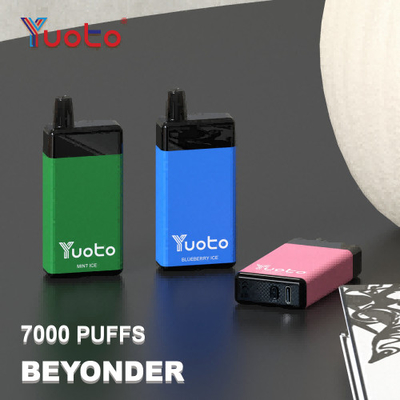 Оригинальный Yuoto одноразовый вейп Beyonder 7000 пузырьков перезаряжаемая сетка катушка 15 вкусов Оригинальный
