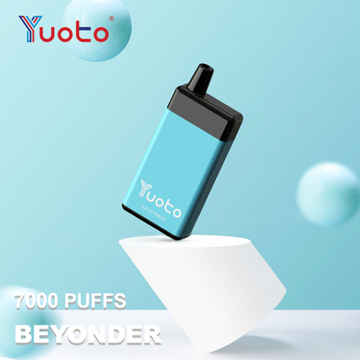 Оригинальный Yuoto одноразовый вейп Beyonder 7000 пузырьков перезаряжаемая сетка катушка 15 вкусов Оригинальный
