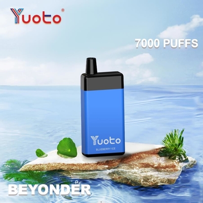 Оригинальный Yuoto одноразовый вейп Beyonder 7000 пузырьков перезаряжаемая сетка катушка 15 вкусов Оригинальный