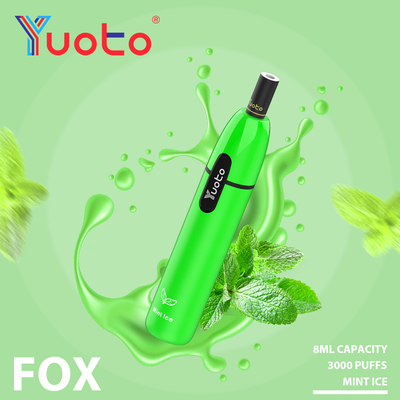 Fox 3000 Puffs Yuoto одноразовый E- сигаретный папировый фильтр 5% Nic