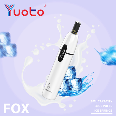 Fox 3000 Puffs Yuoto одноразовый E- сигаретный папировый фильтр 5% Nic