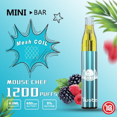 Устранимый патрон мини-бара 1200puff Vape Yuoto меняемый