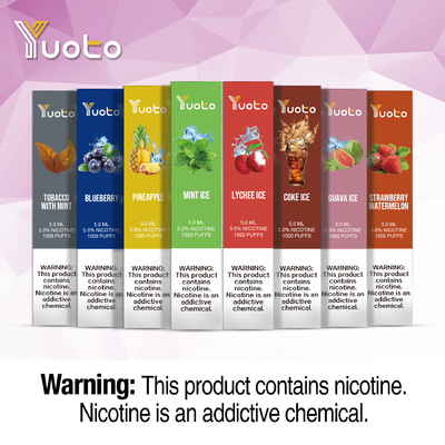 Vape бара слойки вапоризатора вкуса 900mAh 5.0ml vapes 23 бренда -1500puffs Yuoto изготовленное на заказ устранимое электронное устранимое