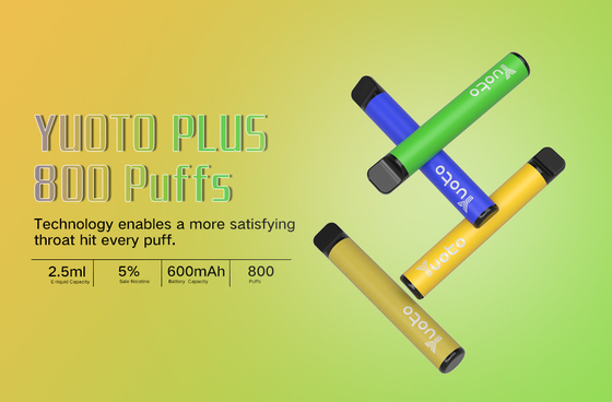 Слойка 3.5V положительной величины 800 Yuoto оригинала Vape 100% сигарет 7W-12W устранимая e