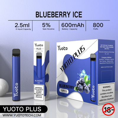 Слойка 3.5V положительной величины 800 Yuoto оригинала Vape 100% сигарет 7W-12W устранимая e
