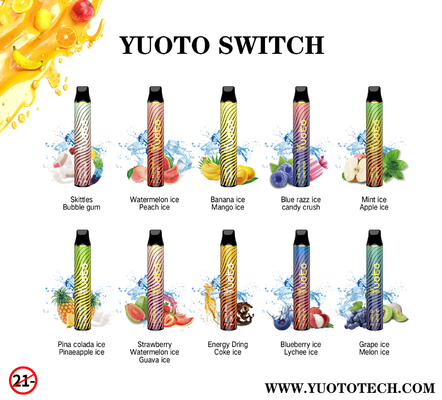 Емкость сока слойки 8ml сигареты 3000 переключателя Yuoto изготовленная на заказ электронная