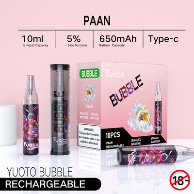 Yuoto пузыря 4000puffs 650 mah 10ml сетки катушки устранимый перезаряжаемые vape пар ecig colada pina рассеченности не