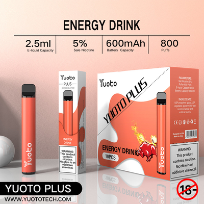 Yuoto 800 сопит Vape с зоной Origal 11 вкуса 2,5 ML емкости сока