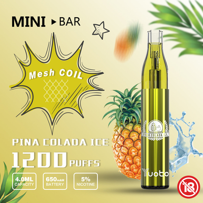 Мини-бар 1200 России горячий Yuoto сопит устранимая емкость 4ml E-сока 15flavor