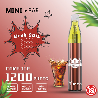 Мини-бар 1200 России горячий Yuoto сопит устранимая емкость 4ml E-сока 15flavor