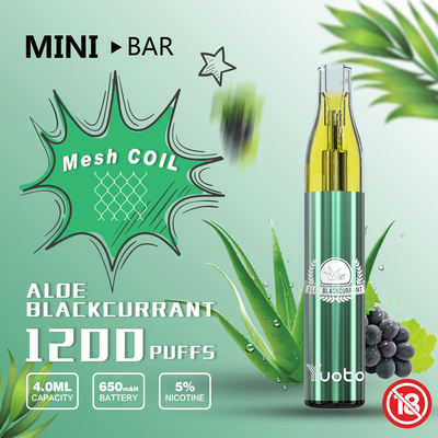 Батарея 650mAh E-сока 4.0ml Vape 15flavor слойки MiniBar 1200 Yuoto устранимая