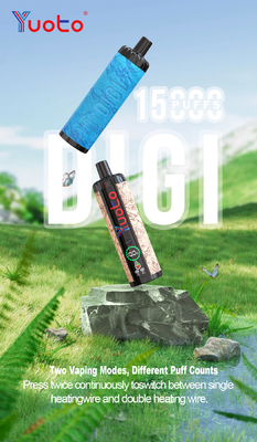 Yuoto DIGI 15000 Puffs Daul Mesh Coil Vape Disposbale Vape с дисплеем
